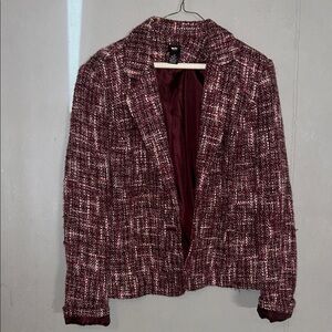 Mossimo Supply Co. Burgundy Tweed Blazer